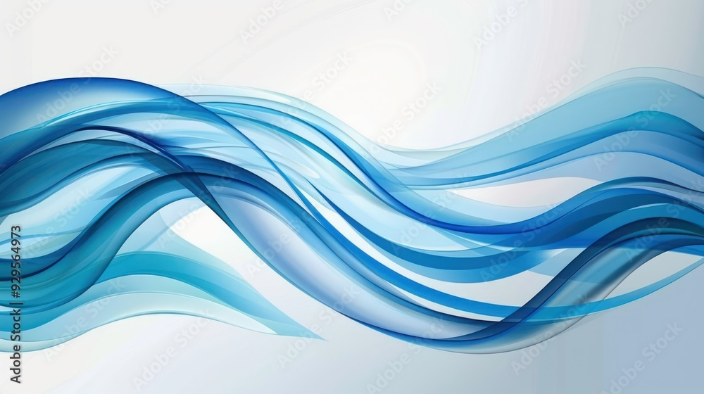 Fototapeta premium Abstract Blue Waves Design