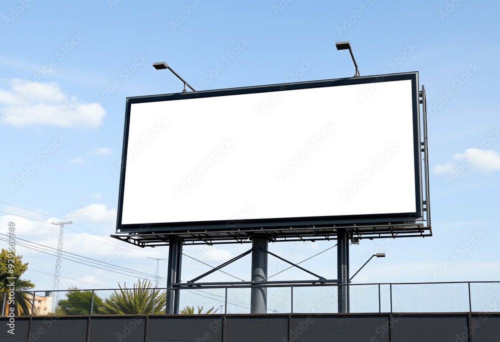 Obraz premium outdoor Blank sign copy space Billboard screen mockup for Advertising Mockup