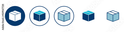 Box icon vector isolated on white background. Cardboard box, packaging open. Box vector icon