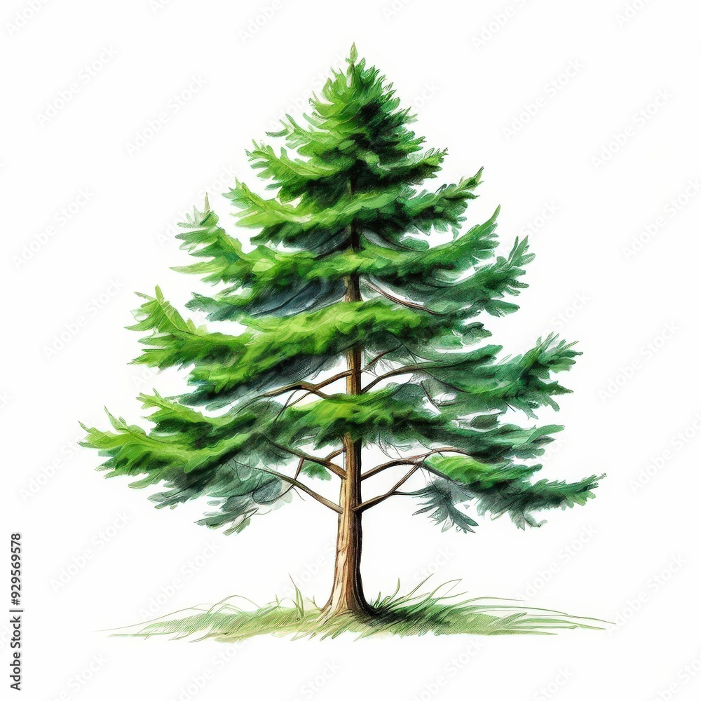 the AI Image Generator, a Fir tree isolated the AI Image Generator, a Fir tree isolated