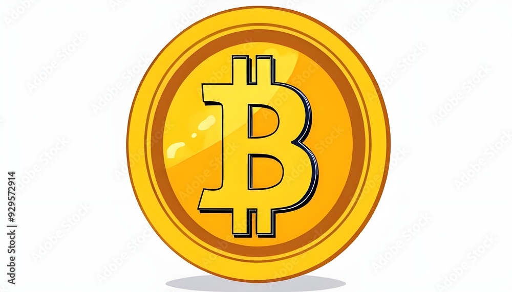 Bitcoin. Physical bit coin. Digital currency. Cryptocurrency. Golden coin with bitcoin symbol isolated on white background. Stock vector illustration. Bitcoin. Physical bit coin. Digital currency. Cryptocurrency. Golden coin with bitcoin symbol isolated on white background. Stock vector illustration.
