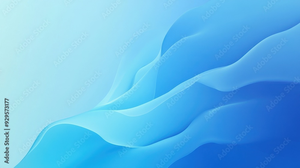 Fototapeta premium Soft blue abstract waves creating a serene and calming background.