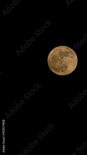 Full supermoon in the sky background. Port Antonio, Jamaica