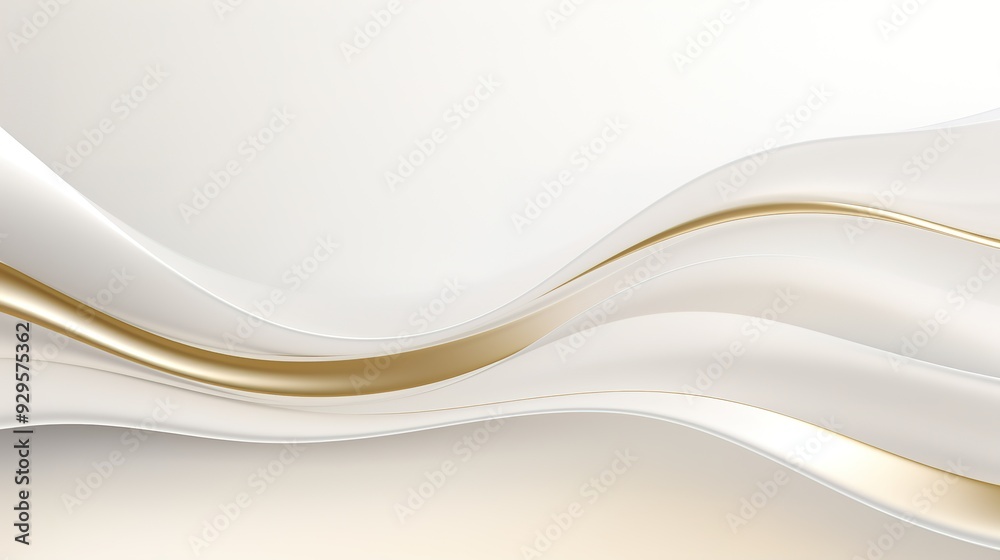 Abstract white and gold flowing lines. Abstract white and gold flowing lines.