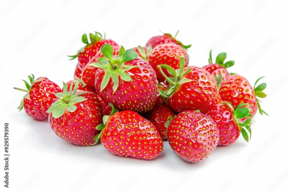 Fresh red strawberries on white background. Fresh red strawberries on white background.