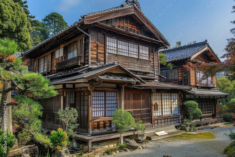 Traditional Japanese House with Garden.