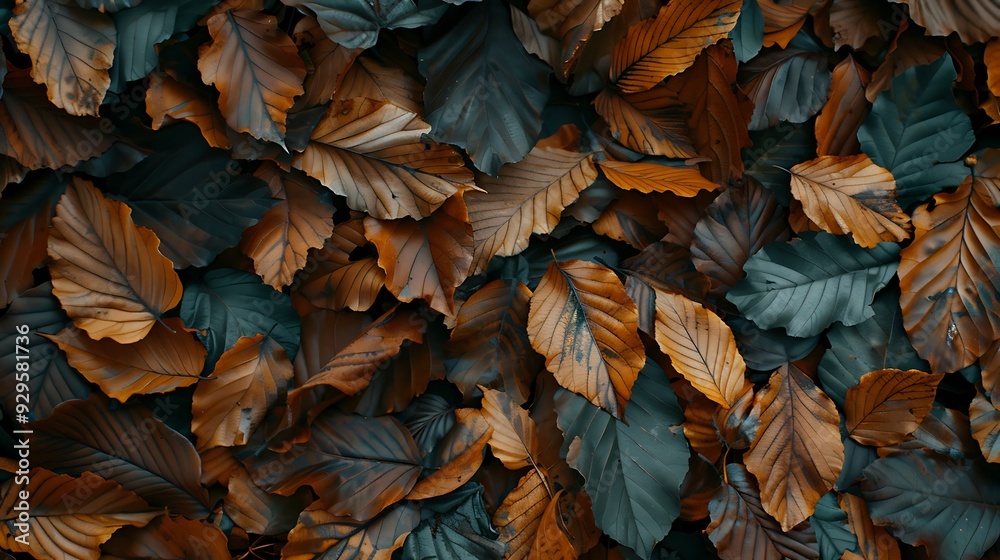 Fallen dry leaves, autumn concept Fallen dry leaves, autumn concept