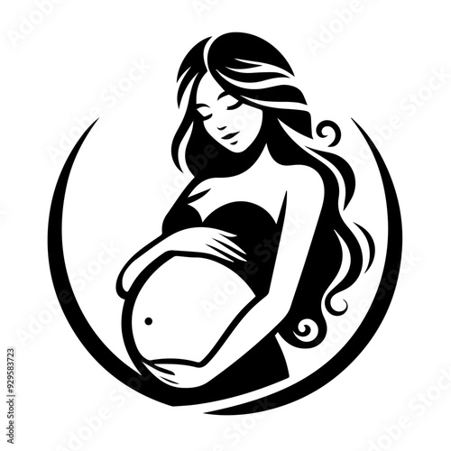 Illustration of a pregnant woman