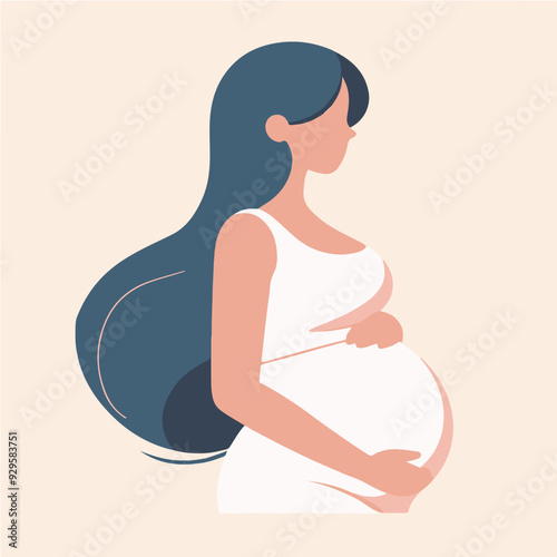 Illustration of a pregnant woman