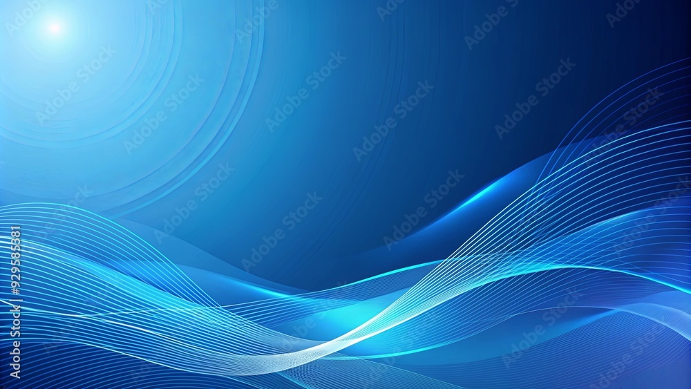 Blue gradient background with abstract lines and wavy shapes Blue gradient background with abstract lines and wavy shapes