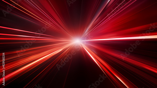 Red light abstract design, high-speed motion visual effect