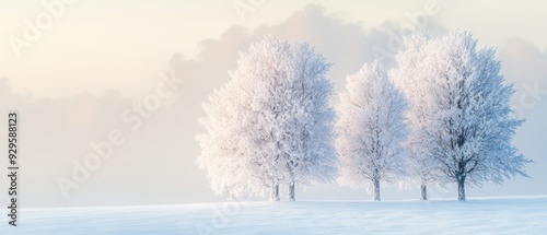 A stunning real-life image of winter's serene beauty, showcasing snow-covered landscapes, frosted trees, and the tranquil stillness of the season 