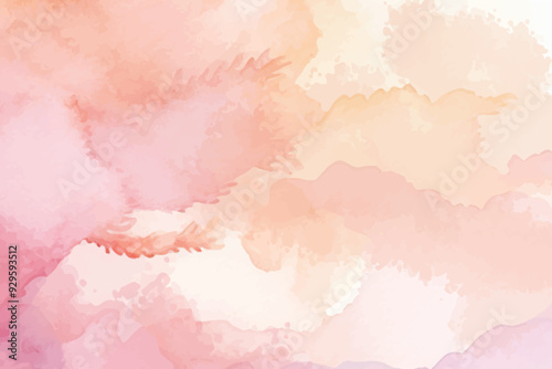 Hand painted pastel coloured watercolour frame background