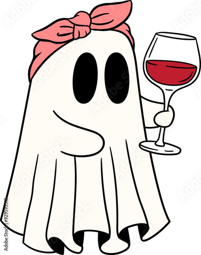 Φωτογραφία Cute ghost and drink