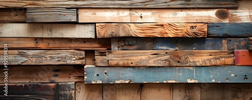 A Wall Constructed of Reclaimed Wooden Planks