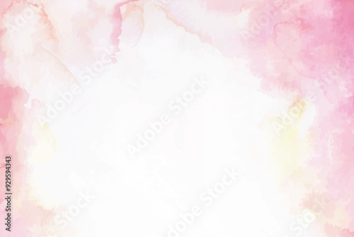 Hand painted pastel coloured watercolour frame background