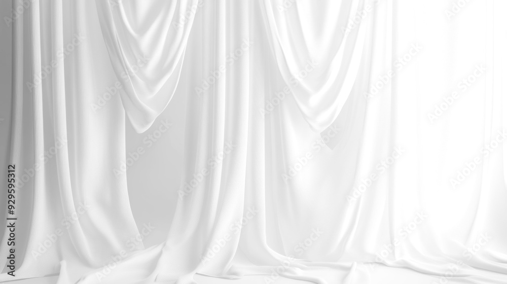 Soft white curtains background for graphic design or wallpaper. Soft white curtains background for graphic design or wallpaper.