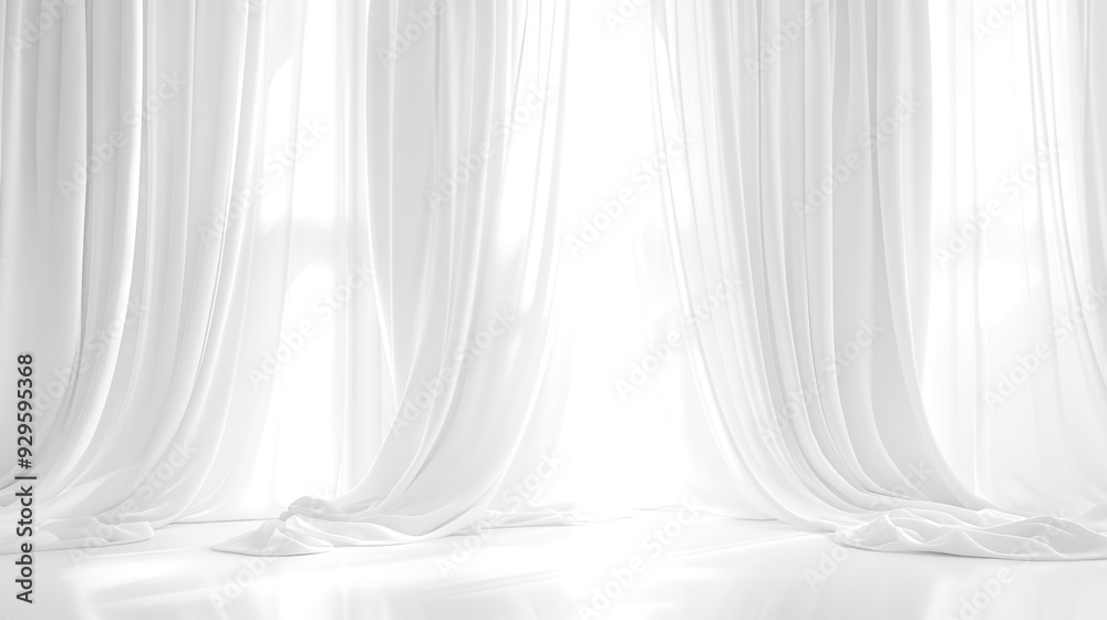 Soft white curtains background for graphic design or wallpaper. Soft white curtains background for graphic design or wallpaper.