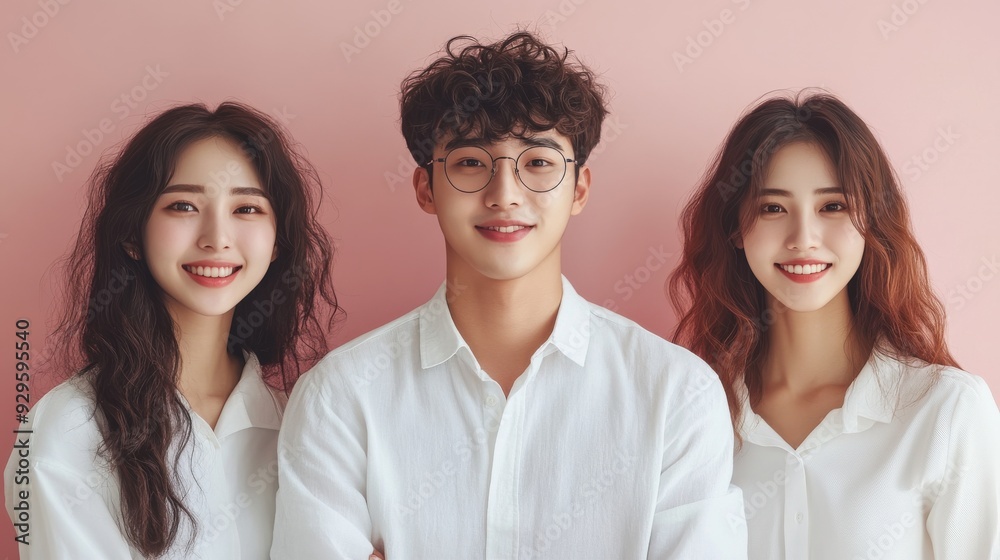 Portrait of young Asian wearing white shirts Portrait of young Asian wearing white shirts