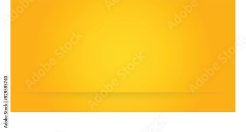 yellow background abstract with Gradient in empty room studio, Yellow empty room studio gradient used for background, yellow background studio with shine studio design