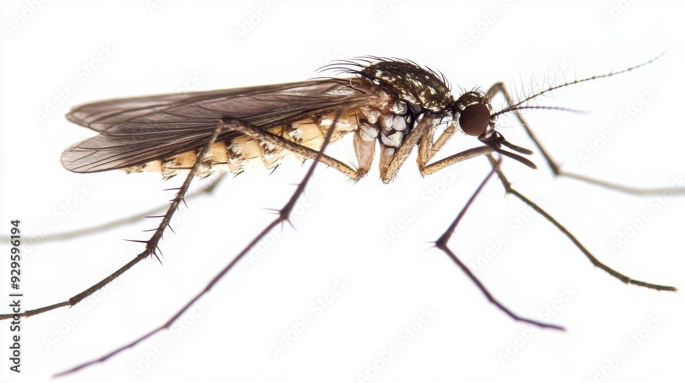 Haemagogus mosquito on a white background Haemagogus mosquito on a white background