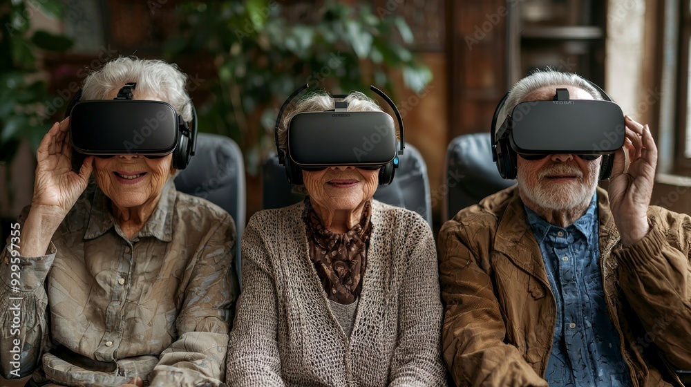 Fototapeta premium Virtual Reality Seniors