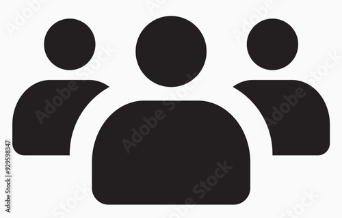 Business Team Leadership Icon - High-Resolution Vector Graphic of Group Leading Sales and Finance, Ideal for Corporate Strategy, Teamwork, and Financial Growth Illustrations.