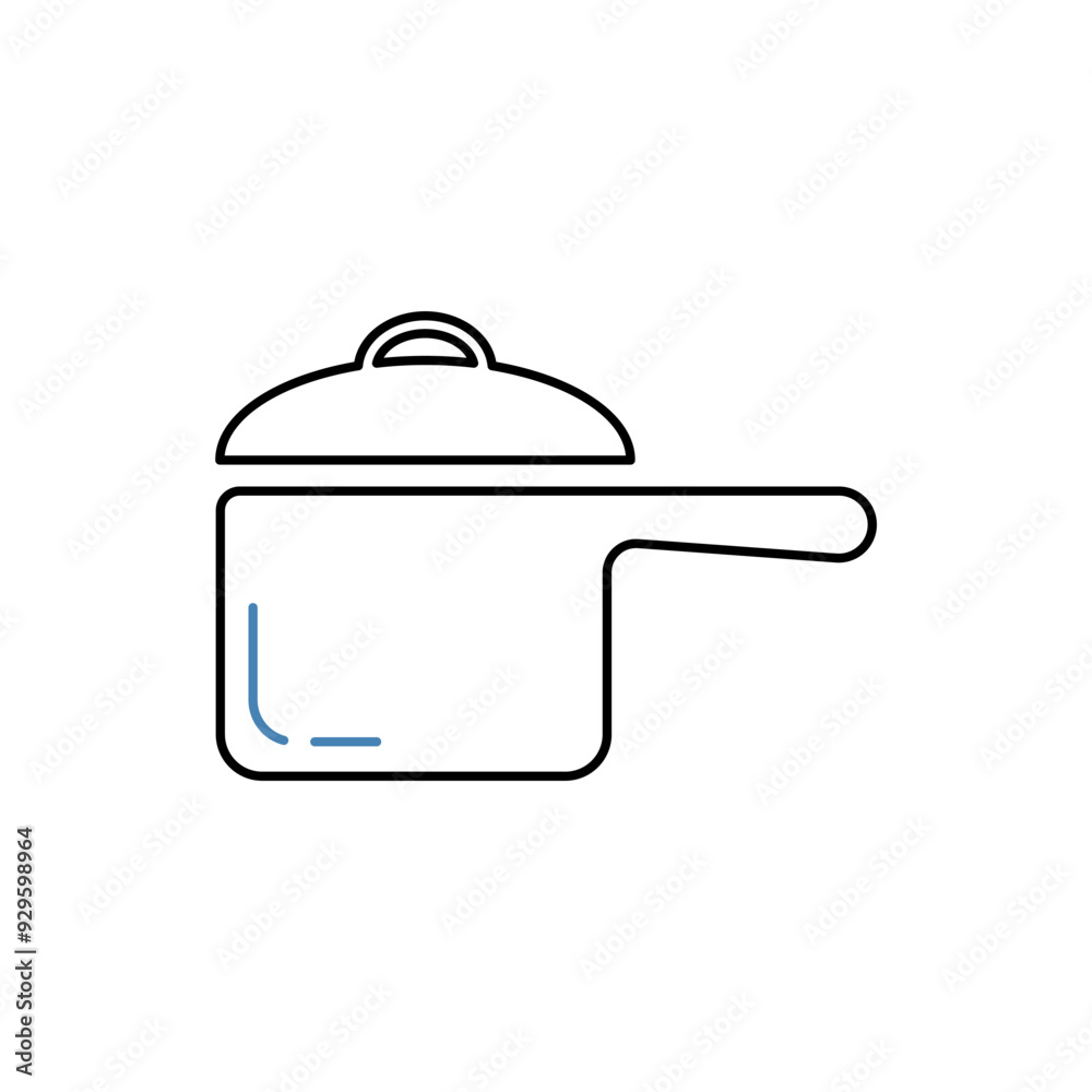 saucepan concept line icon. Simple element illustration. saucepan concept outline symbol design. saucepan concept line icon. Simple element illustration. saucepan concept outline symbol design.