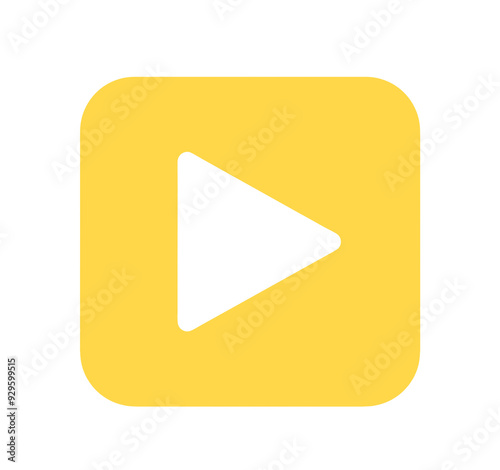 Free Download シンプルな黄色の再生ボタン - GFXLoad