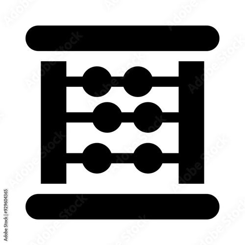 abacus glyph icon