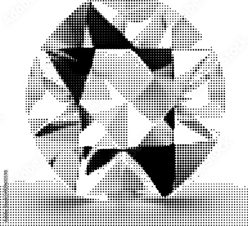 Diamond illusion created from individual pixel objects