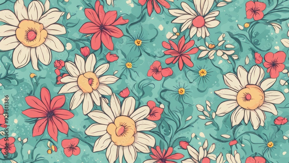 seamless pattern with flowers seamless pattern with flowers