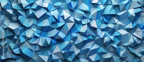 Beautiful Geometric Blue Wallpaper. Modern wallpaper with sharp geometric shapes in various shades of blue