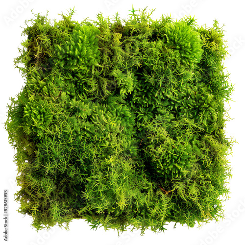 Green moss isolated on a transparent background