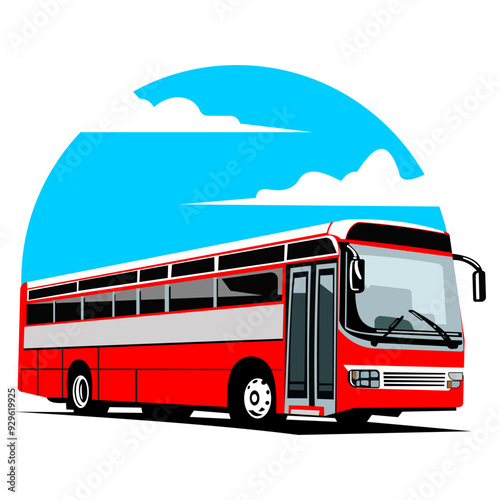 vector design blue tour bus transport icon isolated on white background