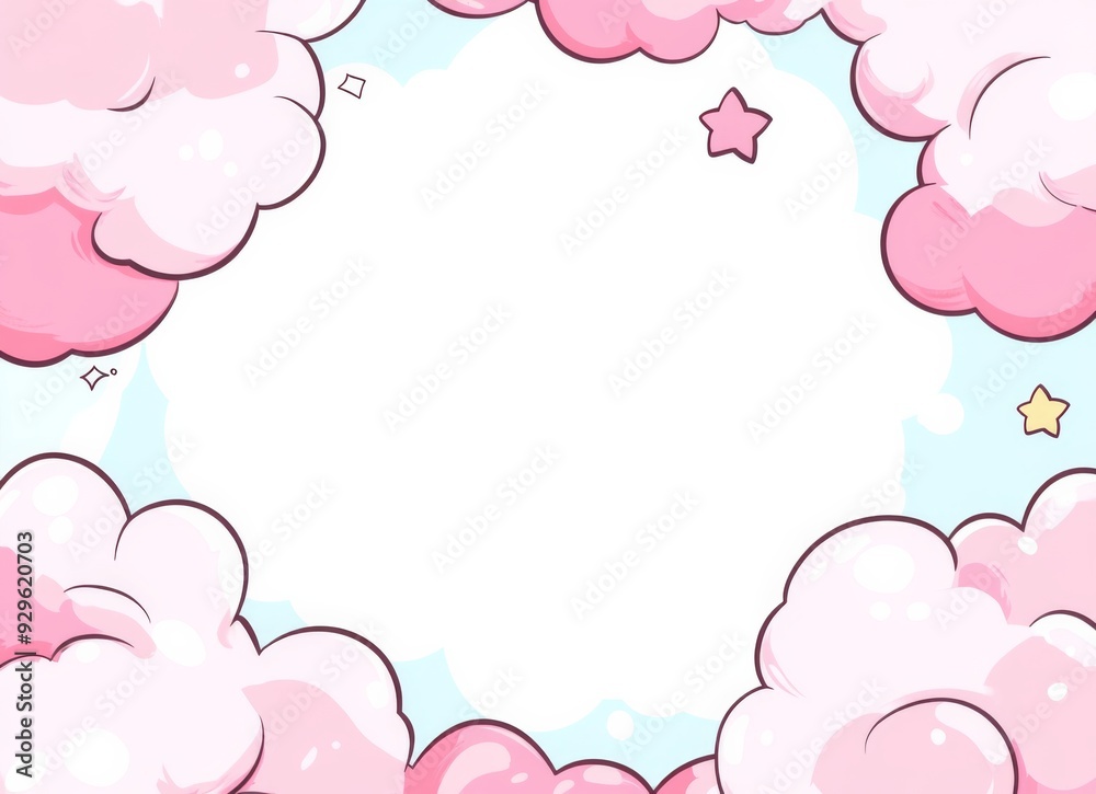 Pink Kawaii Speech Bubble Frame Border Vector Illustration on White Background
Pink Kawaii Speech Bubble Frame Border Vector Illustration on White Background