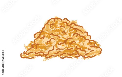 Isolated dried meat floss side dish