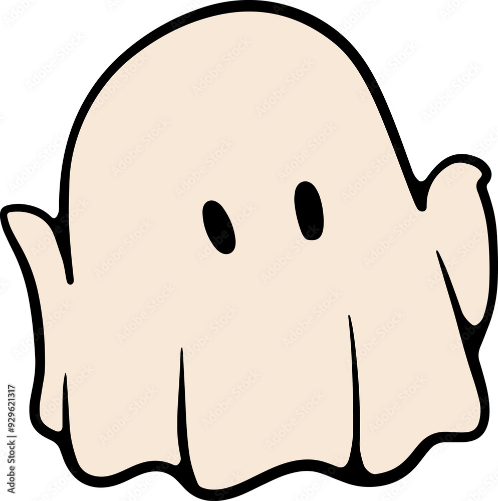 Cute Ghost Halloween slogan retro design t-shirt design.