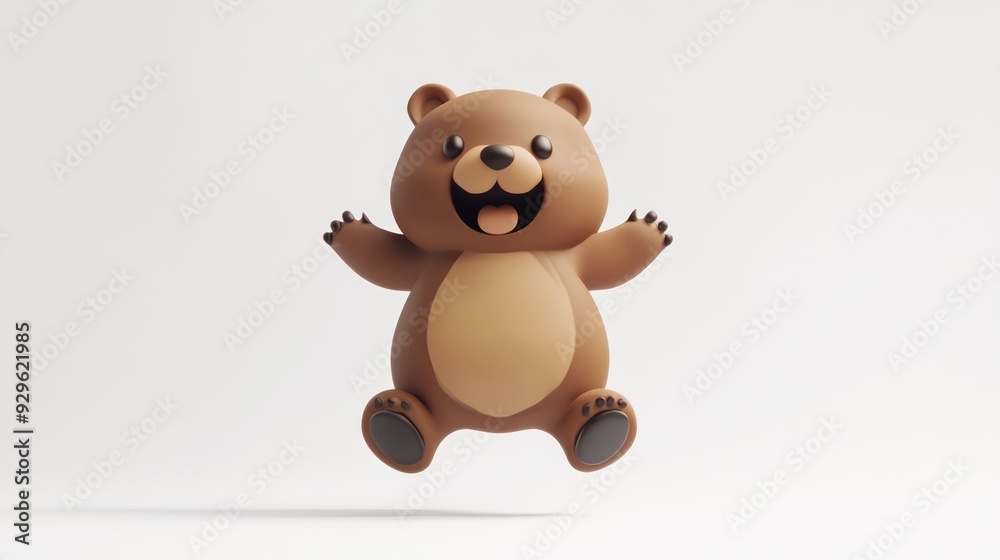Obraz premium Happy Cartoon Bear
