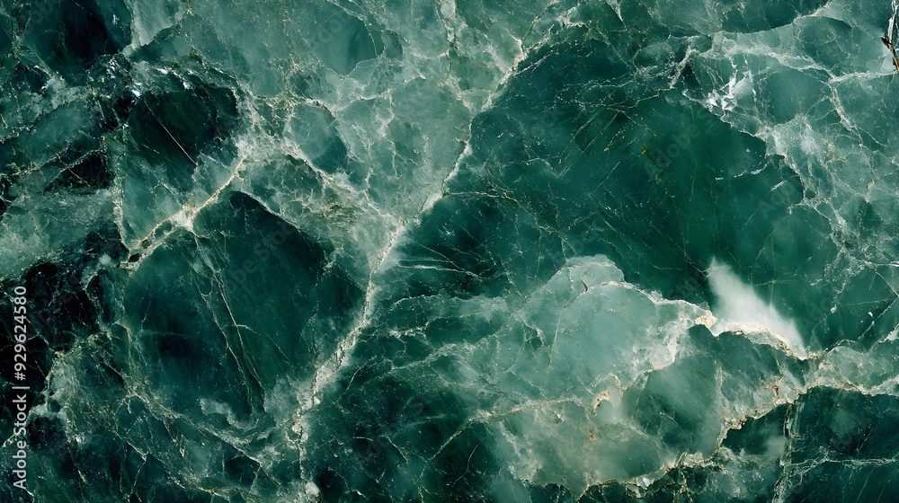 Fototapeta premium Texture of green marble