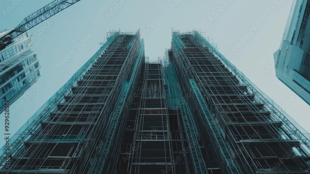 Fototapeta premium Skyscrapers Under Construction.