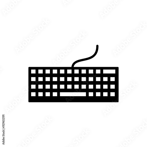 Keyboard icon vector, keyboard sign vector flat trendy style illustration for web and app on white background..eps