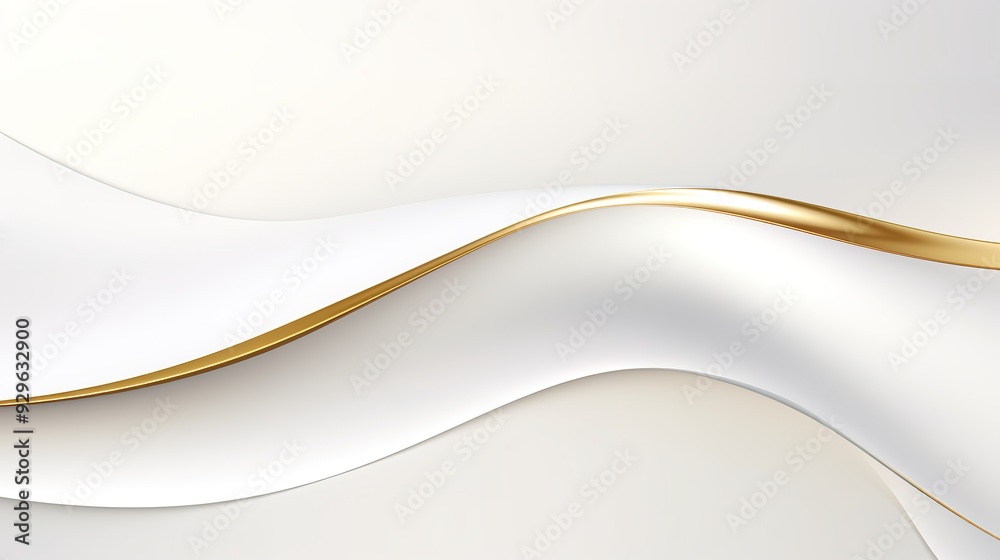 Abstract white background with a golden line. Abstract white background with a golden line.