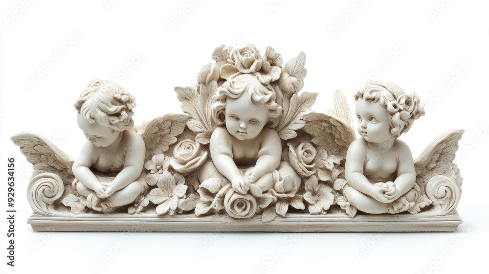 Decorative sculpture, on the white background Decorative sculpture, on the white background