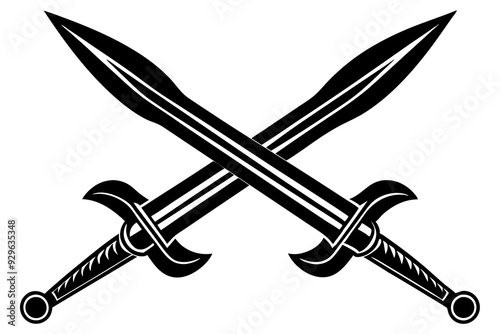 Crossing swords and battle axe collection, Sword and axe icon
