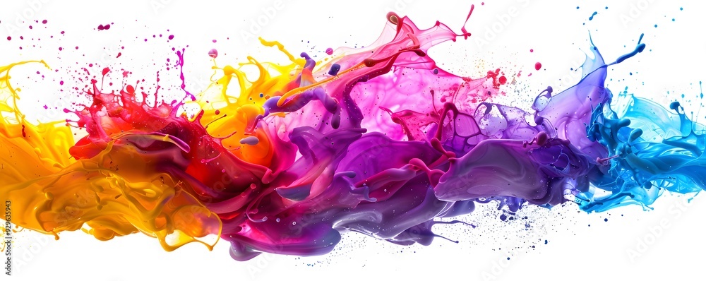 Vibrant Colorful Paint Splash Abstract Vibrant Colorful Paint Splash Abstract