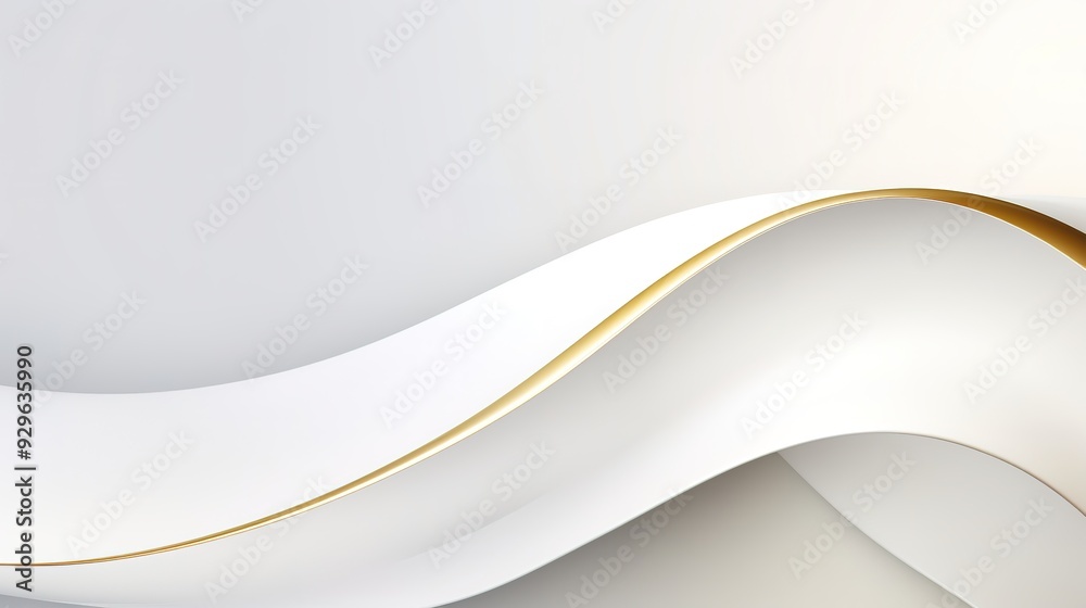 Abstract white background with golden line. Abstract white background with golden line.