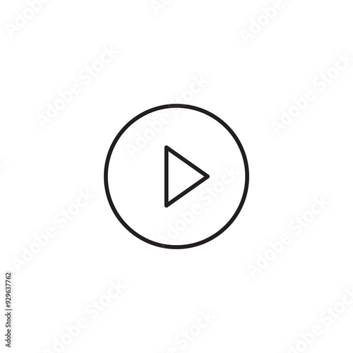 Free Download Play Icon vector illustration. Play button sign linear illustration for web and app..eps - GFXLoad