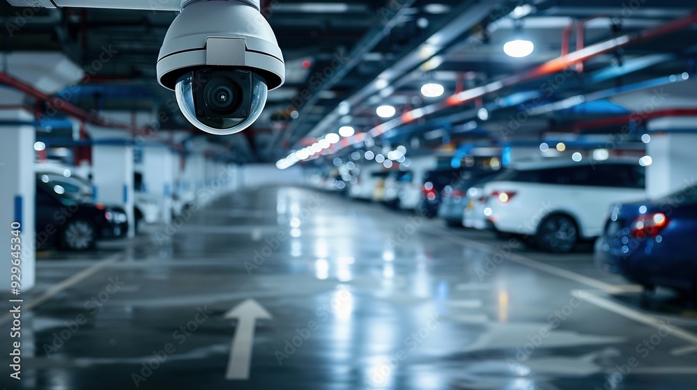 High-tech parking security with IP cameras High-tech parking security with IP cameras