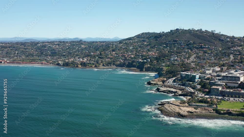 Pivoting in the Sky with a View of Rocky La Jolla Coast Pivoting in the Sky with a View of Rocky La Jolla Coast